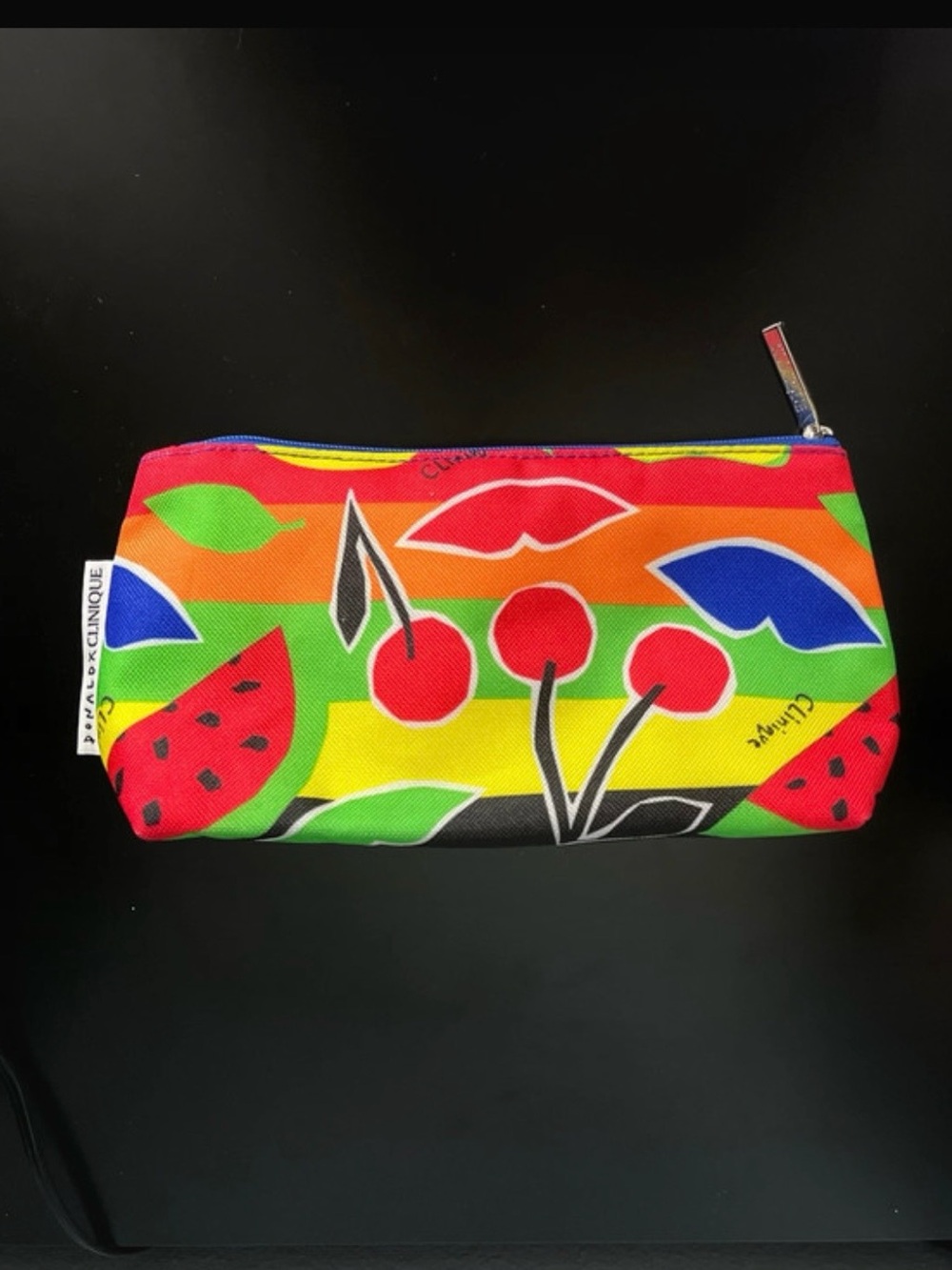 Donald x Clinique Bright Multicolor Fruit Print Pouch Limited Edition